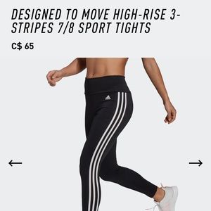 (Originally 65$) Adidas 3 Stripe Leggings